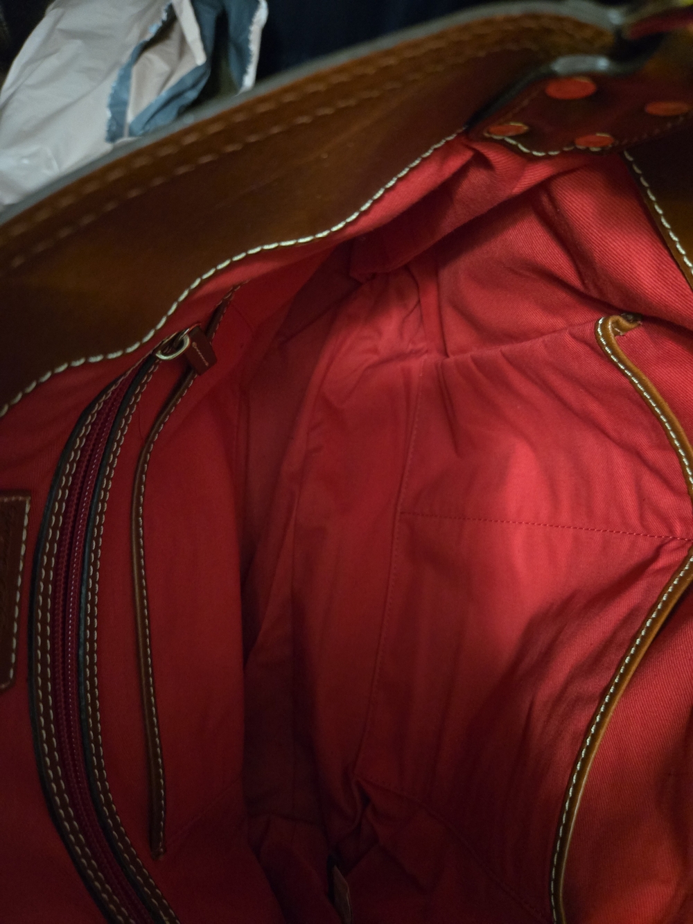 Dooney & Bourke Burgundy "PLUM" Pebble Leather Shoulder Bag. EUC - Picture 7 of 9